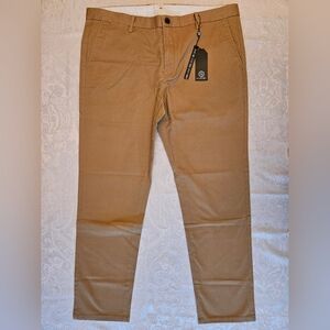 Classic Men's Cotton Dark Khaki Chino Pants, Size 42, Snover, NWT